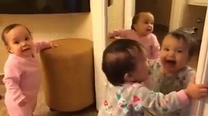 7.8K views · 267 reactions | Twin Girls Chuckle at Themselves in a Mirror | Stylish Eve Babies | Facebook