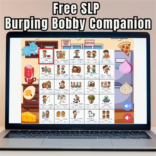 Free SLP on Instagram: "Free SLP Burping Bobby Game Companion for Language and Articulation Goals #speechtherapy #speechlanguagepathology #SLP #speechtherapyideas #slp2be #slp #speechlanguagepathologist #slpgradstudent #slpa #speechlanguagetherapy #SpeechTherapy #slpeeps #speechpathology #SpeechDevelopment #SpeechTherapist"