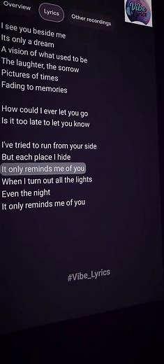 Only Reminds Me Of You 🎧🎶 song by MYMP #lyrics #music #vibe_lyrics841 #foryou #fyp