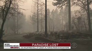 46K views · 557 reactions | In this Northern California town, Paradise was, in fact, lost, as entire lives were incinerated by the Camp Fire in a matter of minutes. At least 31 people are dead and, four days later, more than 200 still unaccounted for. https://cbsn.ws/2T7q8d5 | CBS Evening News | Facebook