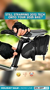 Upgrade your old saddle bag to THIS 👇 ✅ Fully waterproof ✅ Sturdy and zero-bounce ✅ Capacious shape for ample storage ✅ Large loop to attach rear radar lights All in a sleek, seam-welded build that stays solid on any adventure. | Craft Cadence