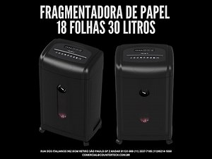 PS418DA Fragmentadora de papel 18 folhas 30 litros 110v ou 220v