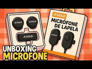Unboxing microfone de lapela A'gold pro mcf-38d, nova aquisição.