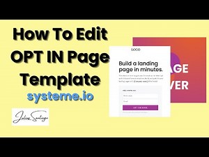 How to Edit Opt In Page Template | systeme.io