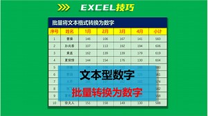 EXCEL技巧22：批量将文本格式转换为数字