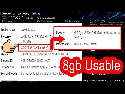 Usable Ram Fix How To Fix. 8GB Ram Usable 5.95GB. How To Fix This Gb Usable Ram Problem/Asus