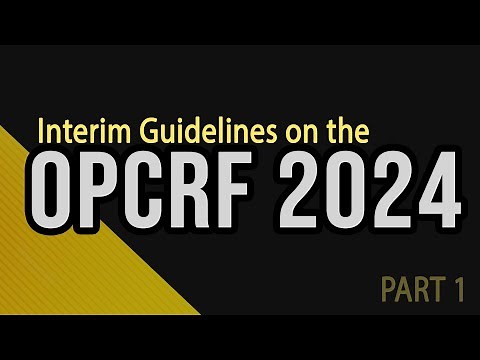 Interim Guidelines on the OPCRF FY 2024 | Part 1
