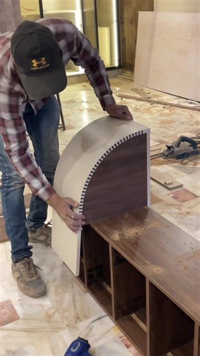 Stunning Round Edge Media Wall Design