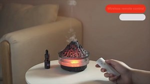 Essential Oil Diffuser Air Freshener Aromatherapy Diffuser Cool Mist Humidifier Combo, 7 Colors Lights & 2 Mist Mode, Oil Diffusers Jellyfish for Home, Bedroom Large Room (Black Volcano)