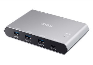 2-Port USB-C Gen 2 Sharing Switch with Power Pass-through - US3342, ATEN Docks and Switches