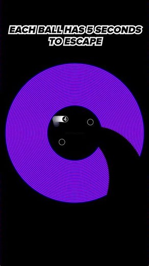 Can it escape? 🤔 #satisfyingvideo #physics #bouncingball