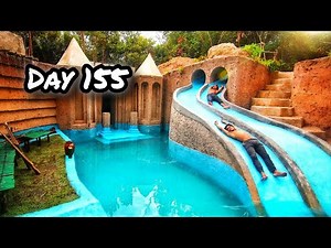 They Spent 155 Days Building a $1M Water Slide Park UNDERGROUND! 😱💦
