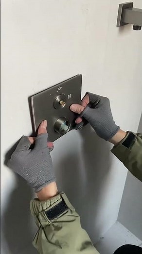 Concealed Gunmetal Rain Shower Installation & Water Test | Square Shower System 🚿