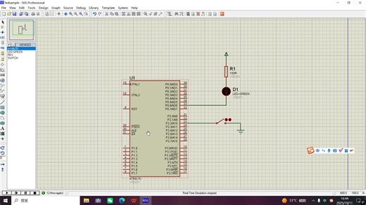 Proteus仿真单片机LED灯