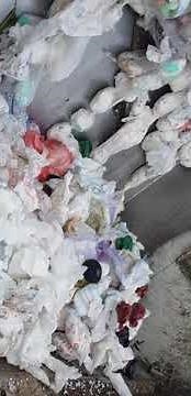 Dirty diaper genie bags get squished in garbage truck