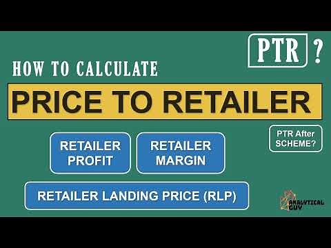 Calculate the Retailer Landing Price (RLP) | Price To Retailer (PTR) | Retailer Margin | FMCG Sales