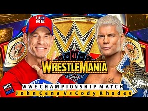 John Cena vs Cody Rhodes – Undisputed WWE Championship Match | WWE 2K24 Gameplay