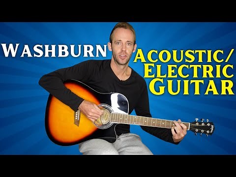 Washburn Vintage Series 6 String Acoustic-Electric Guitar, Right, Tobacco Sunburst (WA90CEVSB)