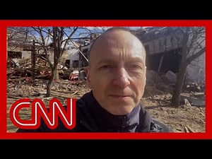 Explosion interrupts interview with Ukrainian mayor