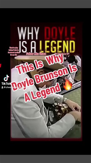 The legend Doyle Brunson! #poker #pokerlife #texasholdem #cheesestakespoker #fyp #fbreels | Cheese Stakes Poker | Facebook