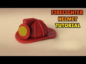 🔴 DIY How to Make FIREFIGHTER HELMET - Easy Polymer Clay, plastilina and Fondant Cakes Tutorial