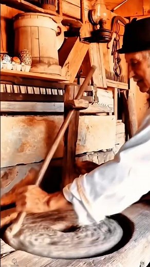 Traditional Grinding Stone Work Tool for Manual Grain Processing #worktool