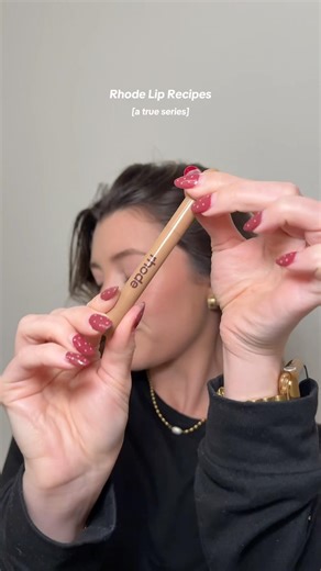 a rhode lip recipe 💋🍨🍰🍓 #rhode #rhodeskin #haileybieber #lipcombo #lipgloss #lipcontour