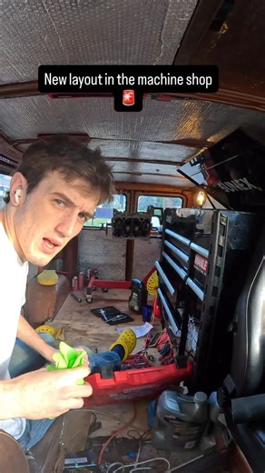 Bucky on Instagram: "Rearrange the shop with me, we needed a new layout. #engine #engineering #cars #machineshop #college"