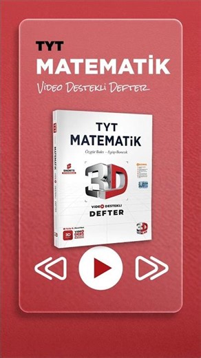 Topics + Video Solutions in One Notebook | 3D Video-Supported Notebook (All TYT-AYT Subjects)