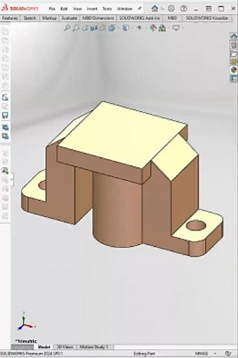 Engineering Drawing Exercise | Third View Construction and 3D Object. Exercise 3.01.02a
