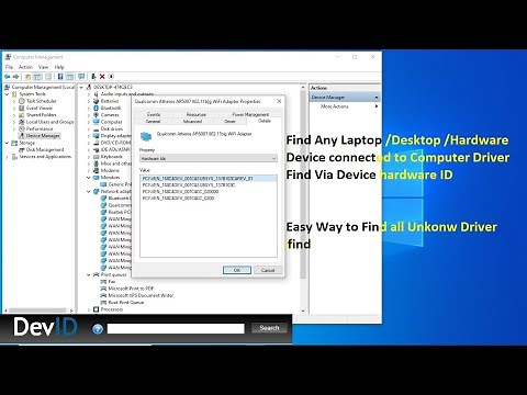 how to find hardware ID through windows driver