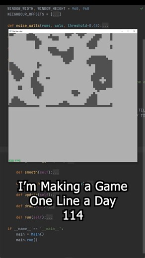 Making a Game One Line a Day (day 114) #everyday #coding #gamedev #python #raylib
