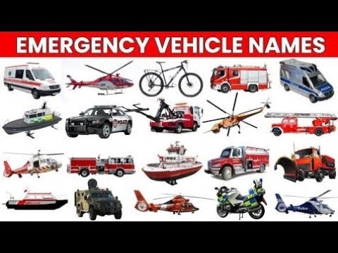Emergency Vehicle Names | Emergency Vehicle Names for Kids