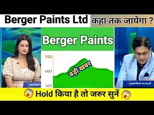berger paints share price today I berger paints share news today l berger paints share latest news