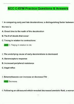 NCC EFM Practice Latest 2025 2026 Update Questions and Verified Answers 100 Correct Grade A202