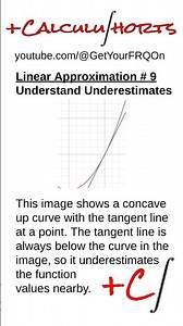 Linear Approximation in FRQs #9 - Understanding Underestimates | Get Your FRQ On #shorts