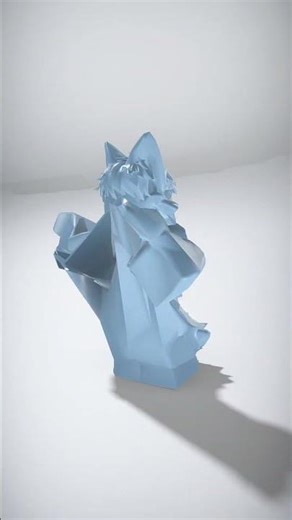 Stylized Ice Warrior with Spiky Hair