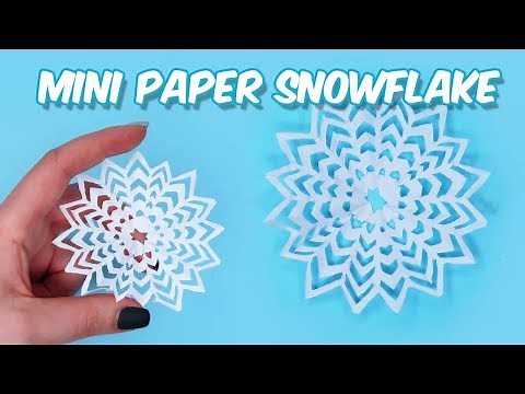 Mini Paper Snowflake DIY / How to make mini & cool Paper Snowflakes
