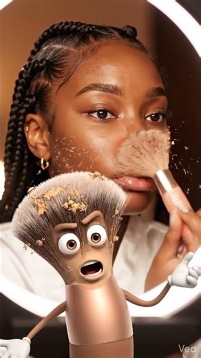 Angry makeup brush has message for you