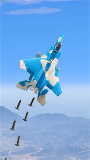 F-15E Jet Bravely Close Down And Dropped CBU-105 Cluster Bombs -Gta5