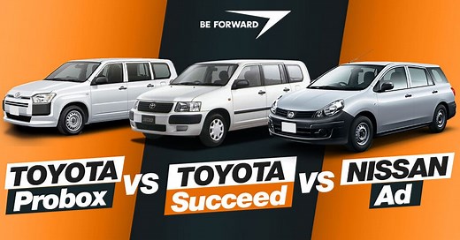Toyota Probox vs. Toyota Succeed vs. Nissan Ad Comparison