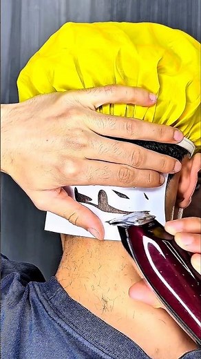 Boy makes Lamborghini car on his hair #shortsvideo