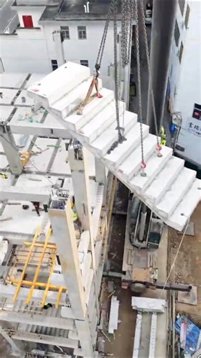 Tower crane using building blocks to construct buildings #technology #scenichighway #infrastructure