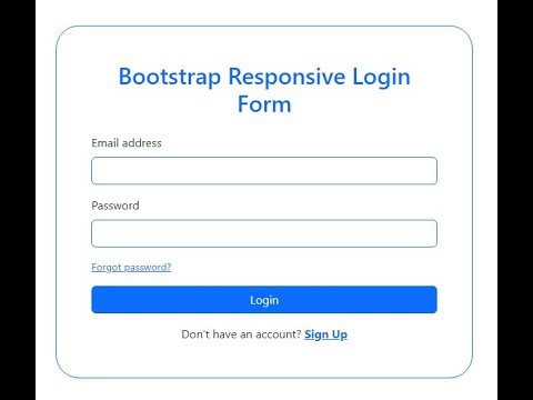 Bootstrap 5 Responsive Login Form
