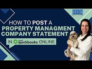 How to post a property management company statement in QuickBooks Online