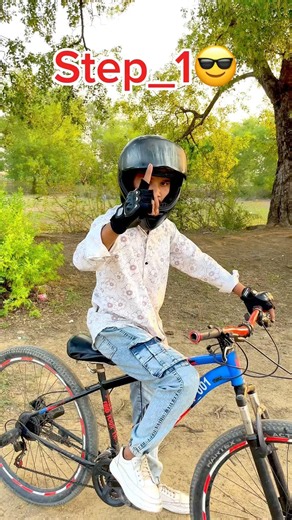 🔥Wheelie Kaise mare ✅ll step-by step ll easy 4 step #shots #viral #cyclestunt #wheelie ￼