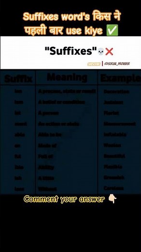 📚Learn English Suffixes in 30 Seconds |EasyGrammar Trick for Students ✨