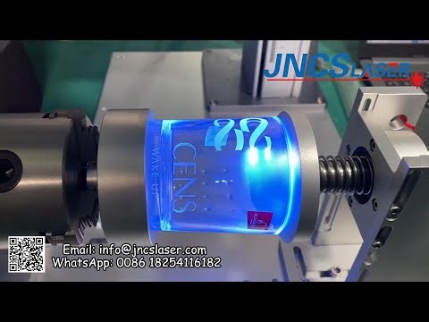 how to mark glass cup with rotary clamp by MM3D software 3D dynamic focusing uv laser