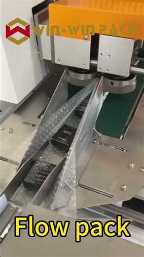 Flow Pack Bubble Wrap Packaging Machine for Cosmetics | Automatic Protective Packing Solution #shrot