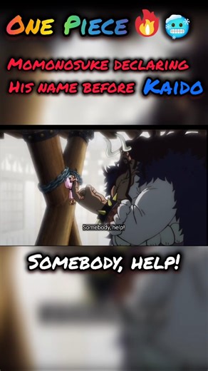 Momonosuke Declaring his name in front of Kaido #anime #onepiece #wanoarc